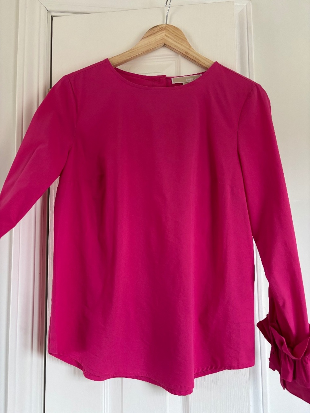 Michael Kors Blouse with Ruffle & Button Detail